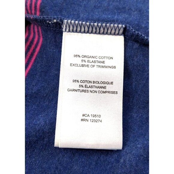 LOLË/LOLE Anna Blue & Pink Activewear Tank Dress Striped Organic Cotton Size M - Picture 5 of 9